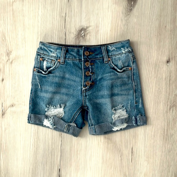 Chelsea +Violet Kids denim shorts NWT Size 7 - Picture 1 of 4